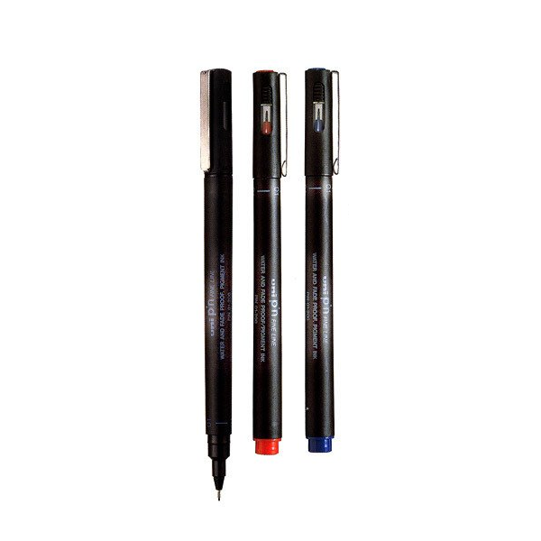 Uni-Ball Çizim Kalemi Akrilik Uçlu Fine Line Pin 0.3 Mm Mavi Pın 03-200(M) - 12'li Paket