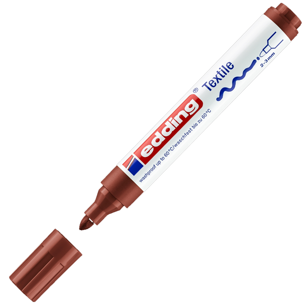 Edding T-Shırt Kalemi Yuvarlak Uçlu 2-3 Mm Kahve 4500 - 10'lu Paket