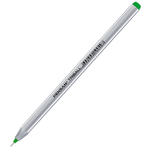Pensan Tükenmez Kalem Triball 1.0 Mm Bilye Uç Yeşil 12 Li 1003 - 12'li Paket