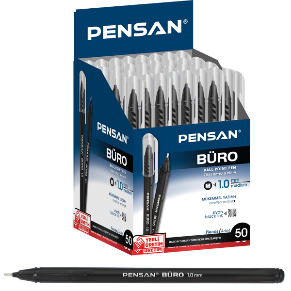 PENSAN TÜKENMEZ KALEM BÜRO 1.0 MM SİYAH 50 Lİ 2270