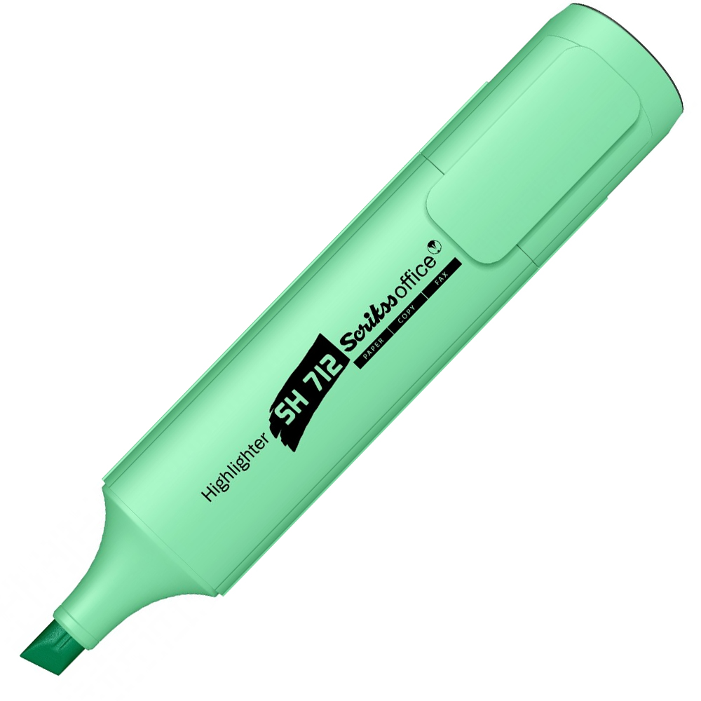 Scrikss Fosforlu Kalem Pastel Yeşil Sh 712 - 12'li Paket