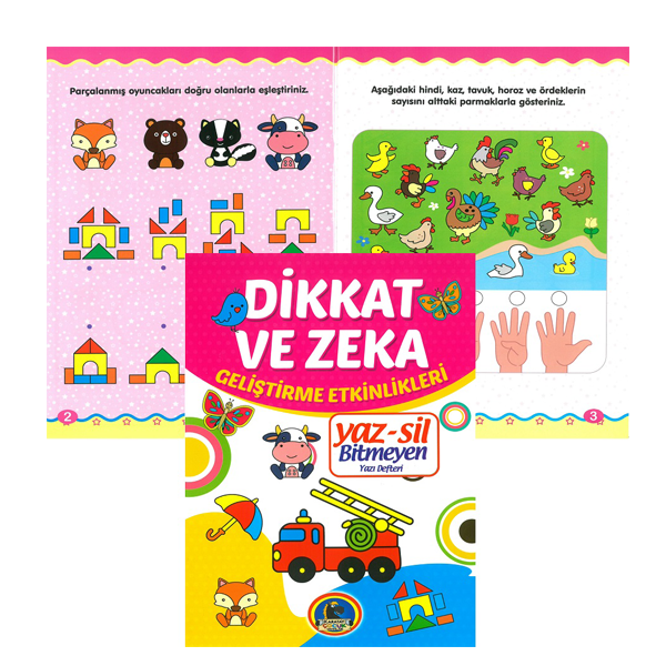 4E DEFTER YAZ-SİL DİKKAT VE ZEKA GELİŞTİRME ETKİNLİKLERİ KARATAY YAYINEVİ