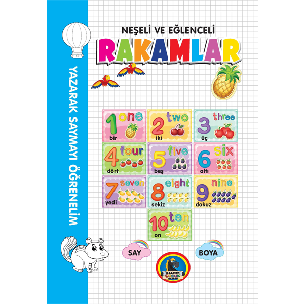 4E BOYAMA KİTABI NEŞELİ VE EĞLENCELİ RAKAMLAR KARATAY YAYINEVİ