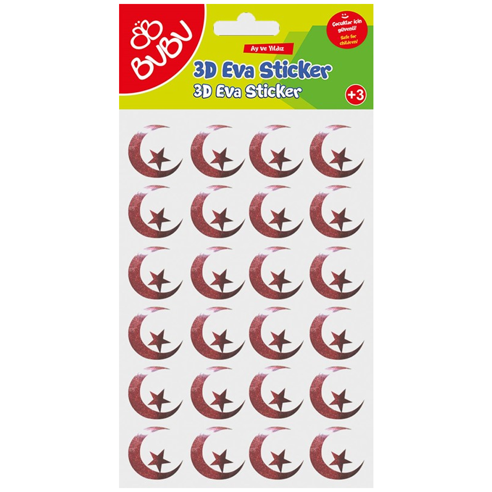 BU-BU SİMLİ EVA STİCKER YVR.TÜRK BAYRAĞI BUBU-STS048