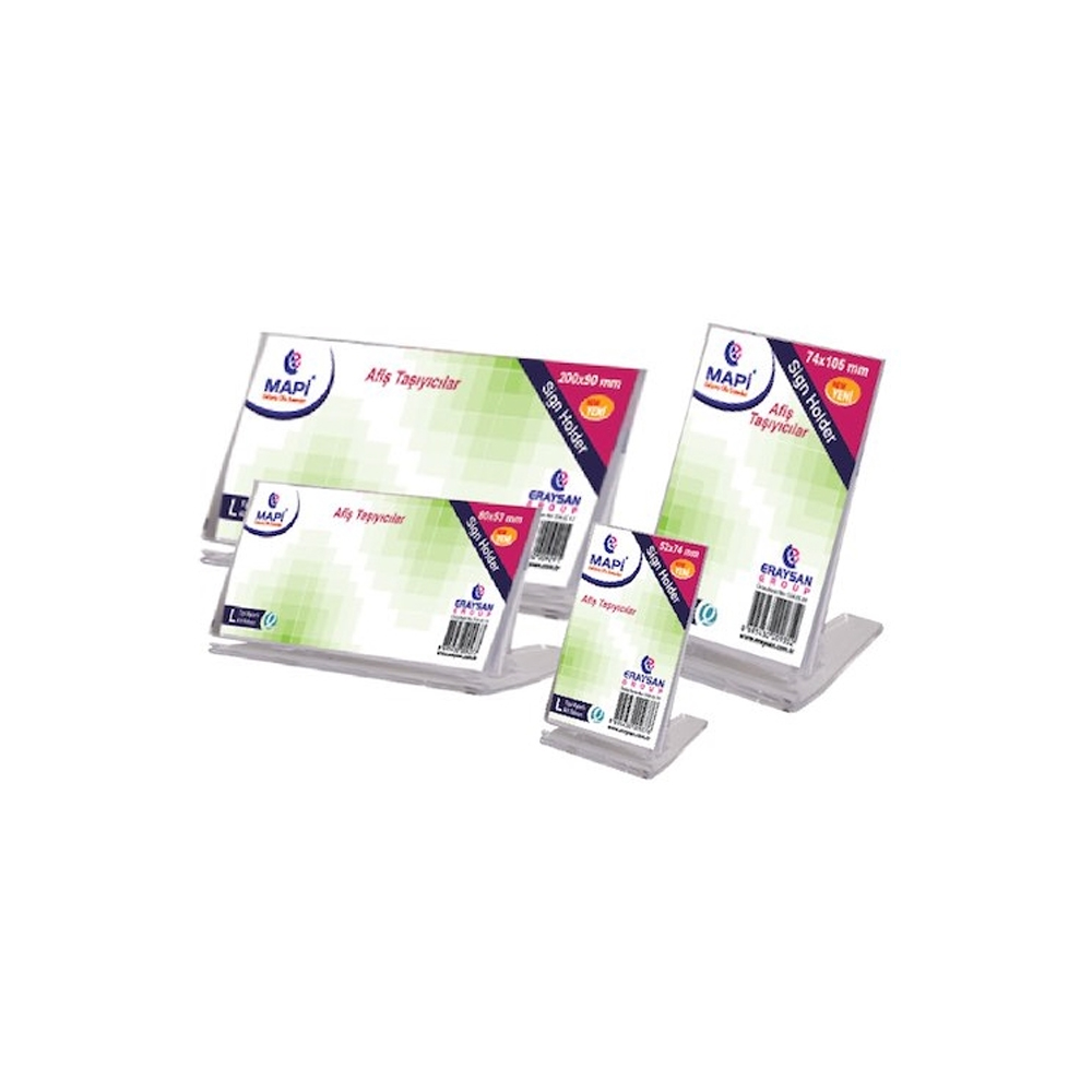 MAPİ L TİPİ AFİŞ TAŞIYICI AYAR.ALT.TABAN 52X74 DİKEY