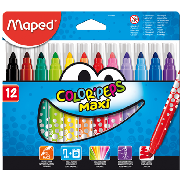 MAPED KEÇELİ KALEM MAXİ 12 RENK 846020