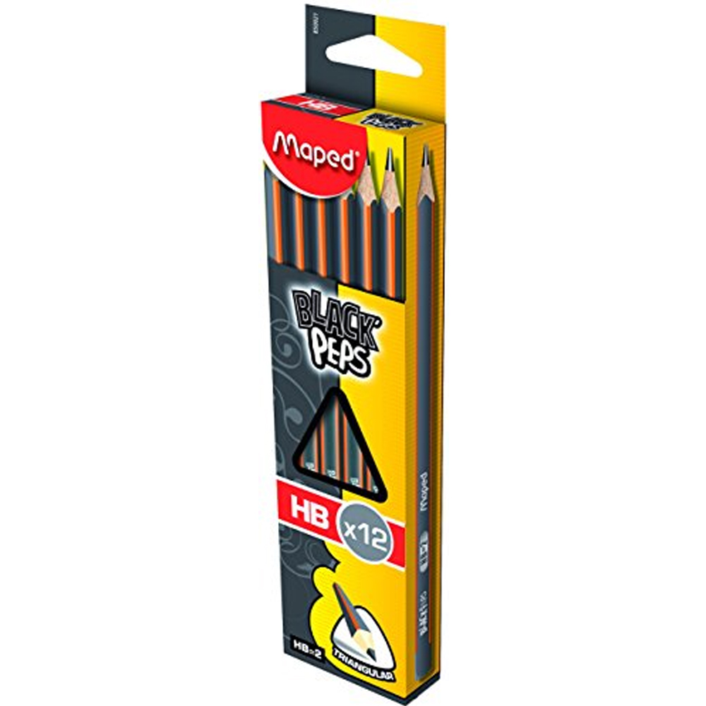 Maped Kurşun Kalem Siyah Pep S Hb 12 Li - 12'li Paket