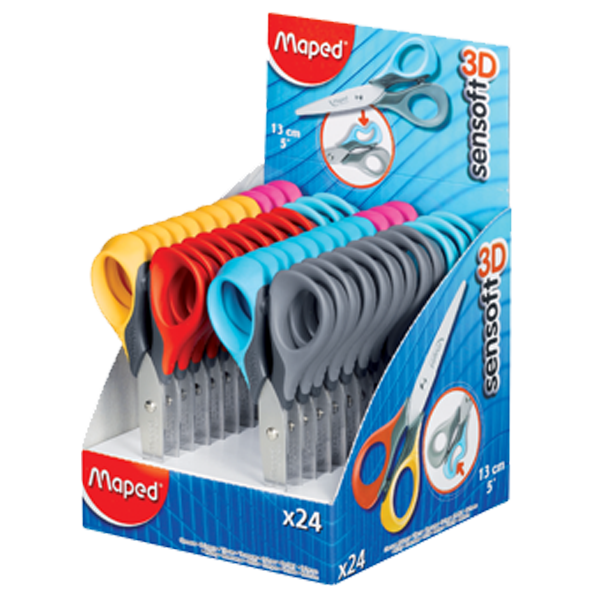 Maped Öğrenci Makası Sensoft Simetrik 13 Cm 169300 - 24'lü Standart
