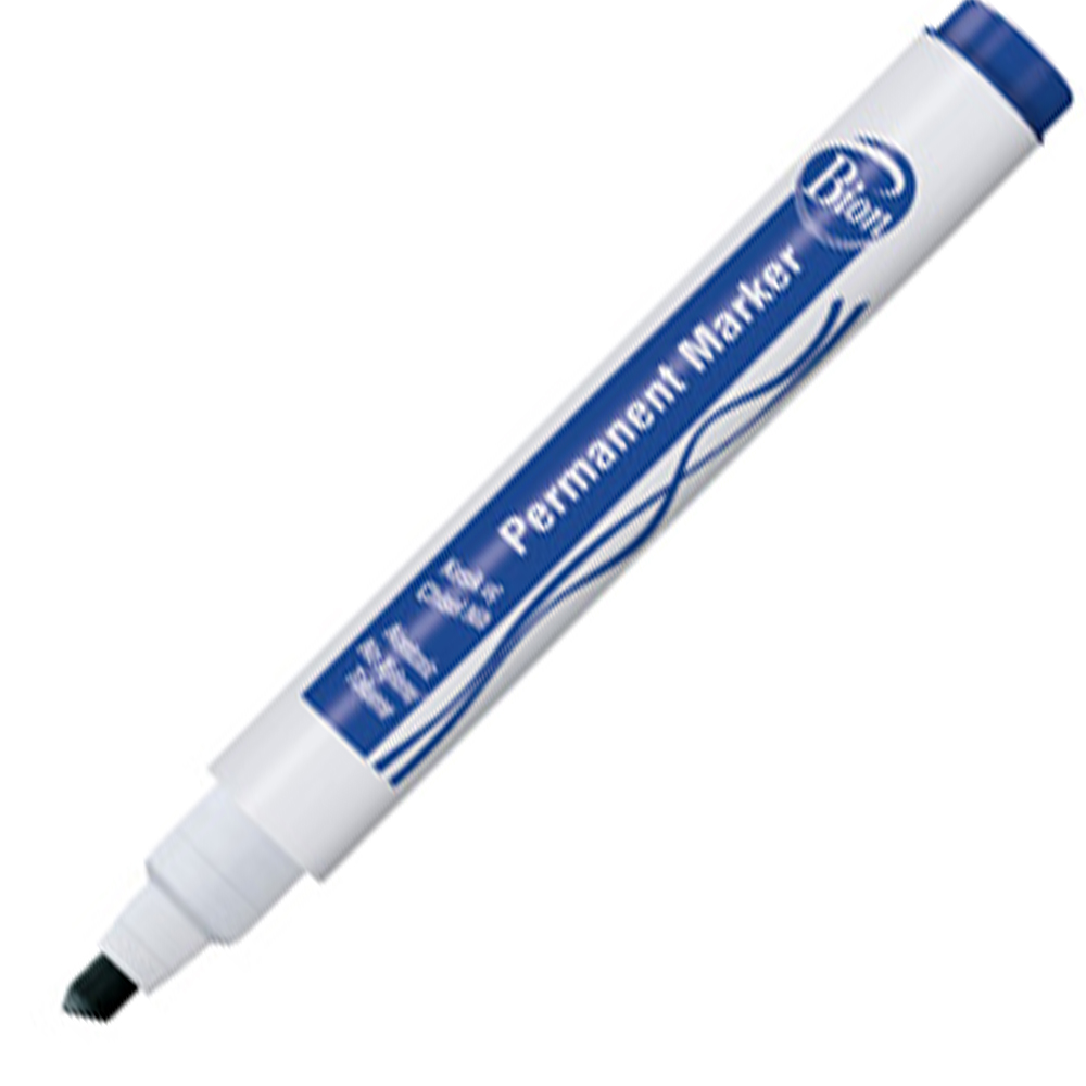 Bion Marker Permanent Kesik Uç Mavi 9177 - 12'li Paket