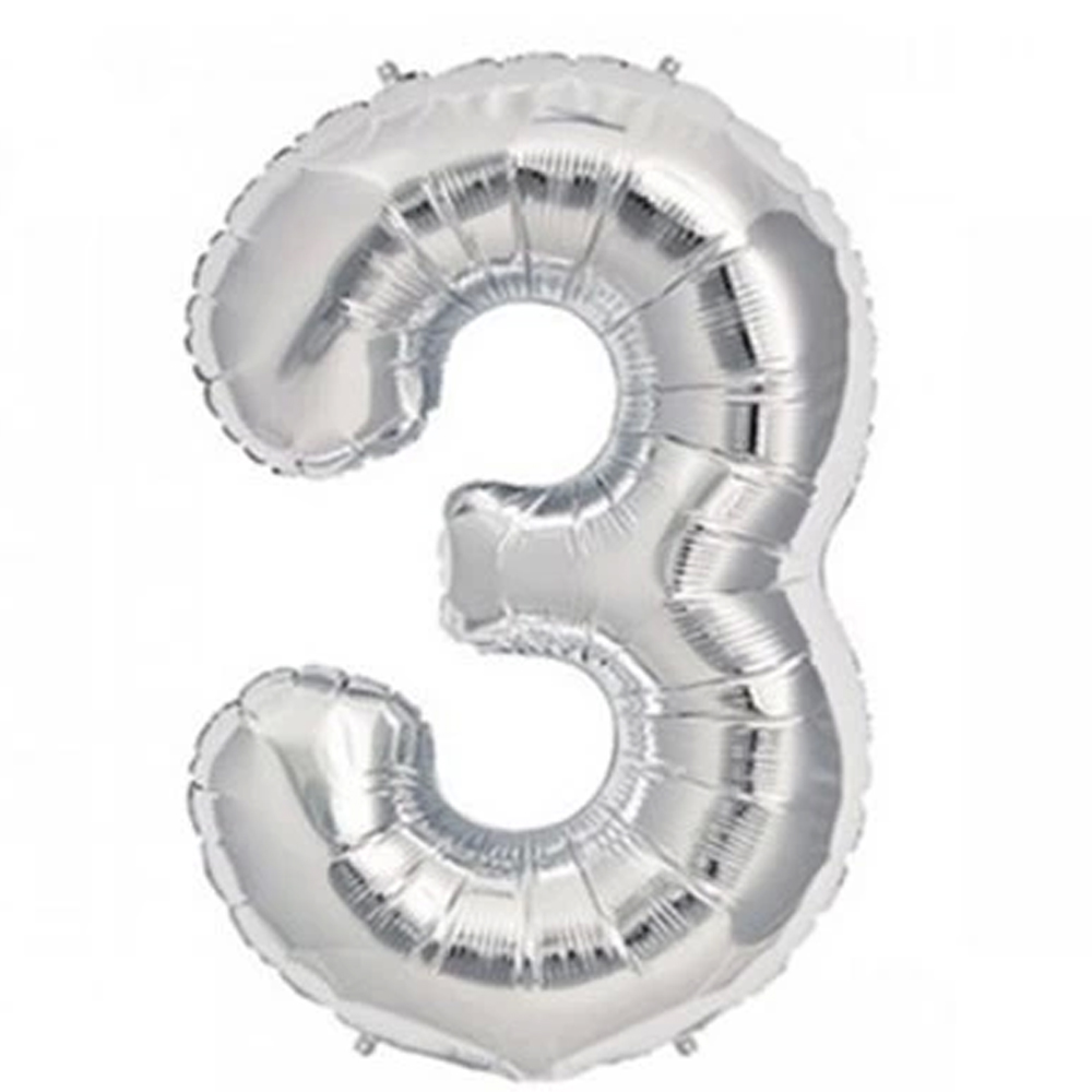 NEDİ BALON FOLYO 40 RAKAM GÜMÜŞ 3 10764