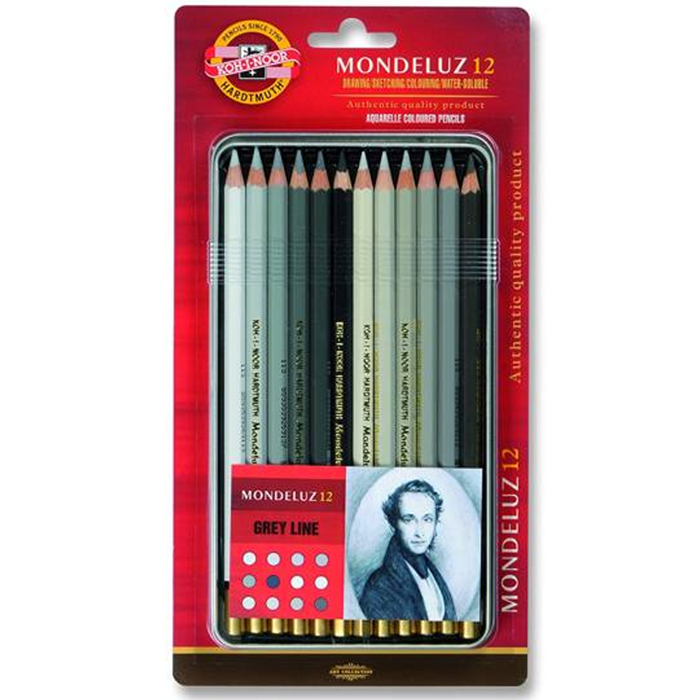 KOH-İ NOOR SET AQUAREL PENCİLS GEY LİNE 3722 12