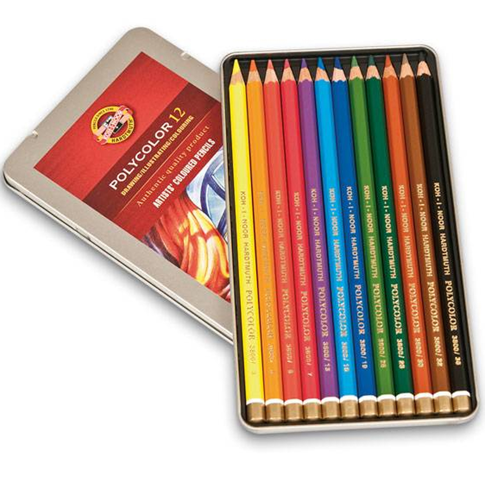 Koh-I Noor Set Of Artist's Coloured Pencils 3822 12