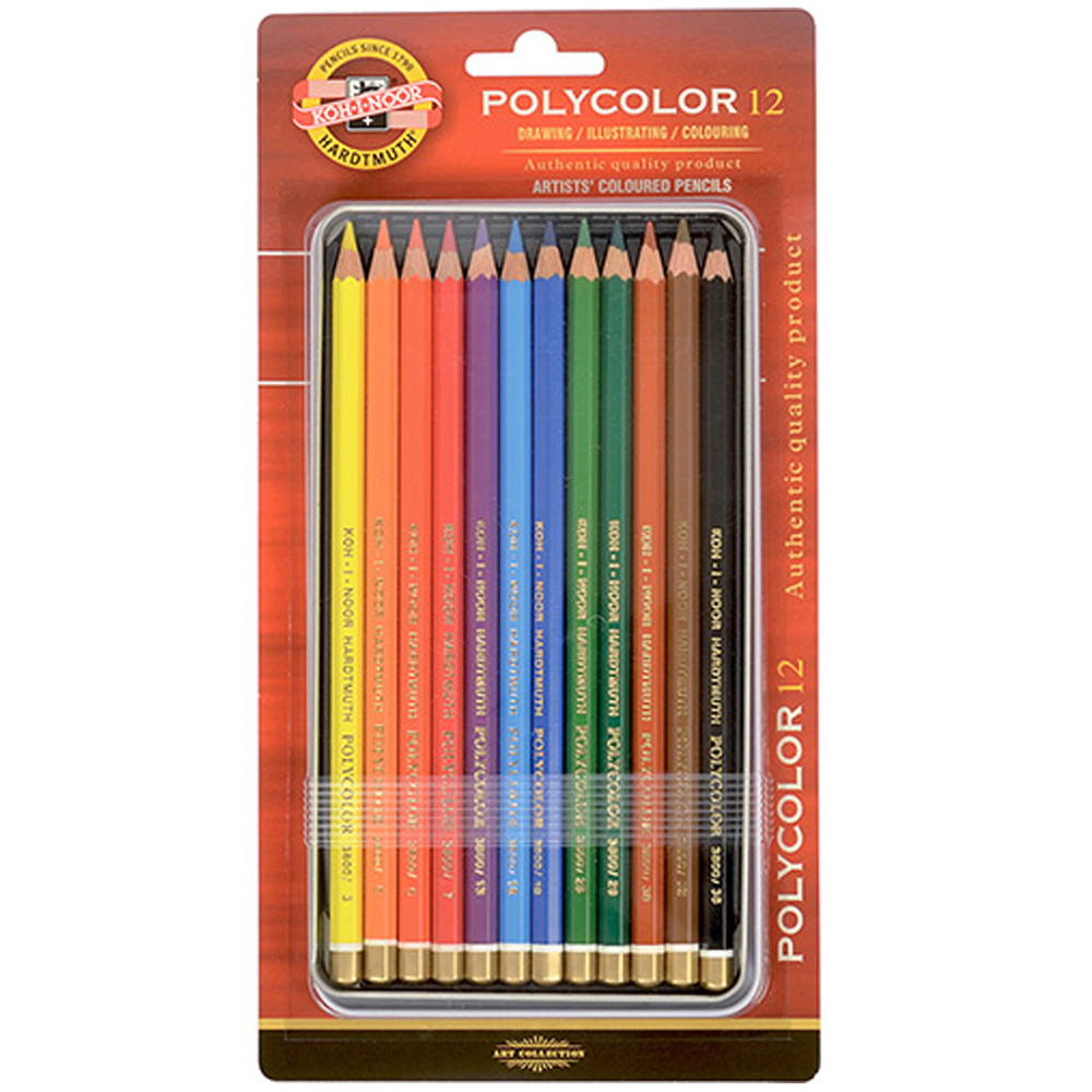 Koh-I Noor Set Of Artist's Coloured Pencils 3822 12