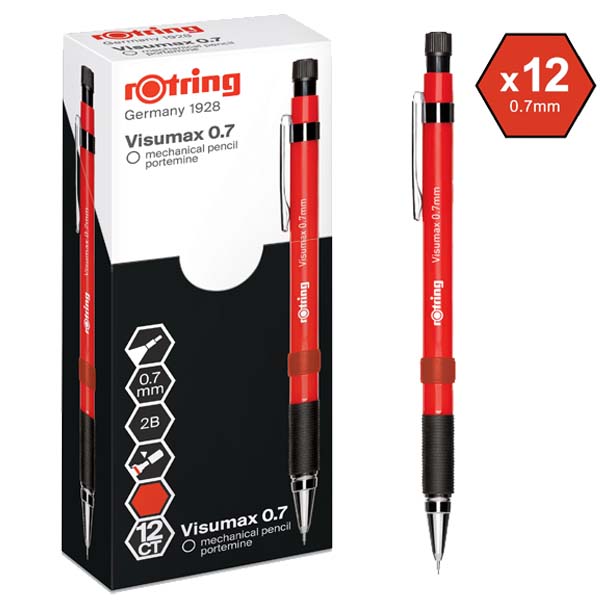 Rotring Versatil Kalem Visumax 0.7 Mm Kırmızı 2089098 - 12'li Paket