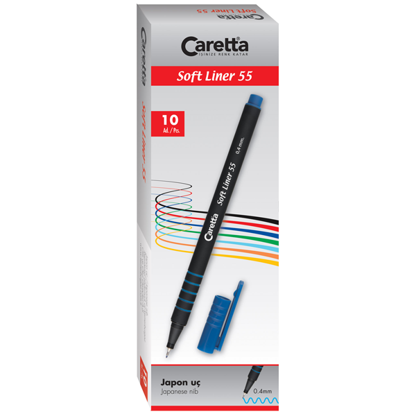 Caretta Softliner Keçeli Kalem 0.4 Mm Açık Pembe 10 Lu 55/16 - 10'lu Paket