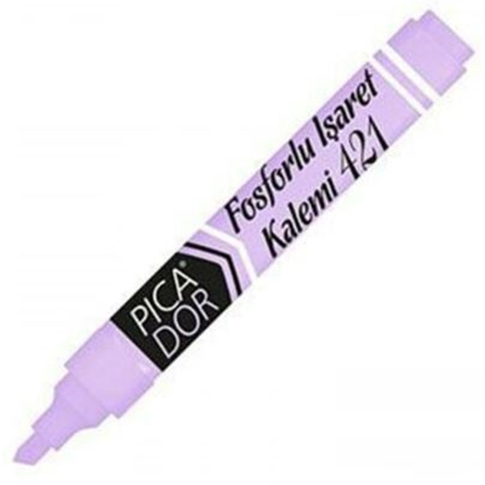 Picador Fosforlu Kalem Pastel Mor 421 - 10'lu Paket