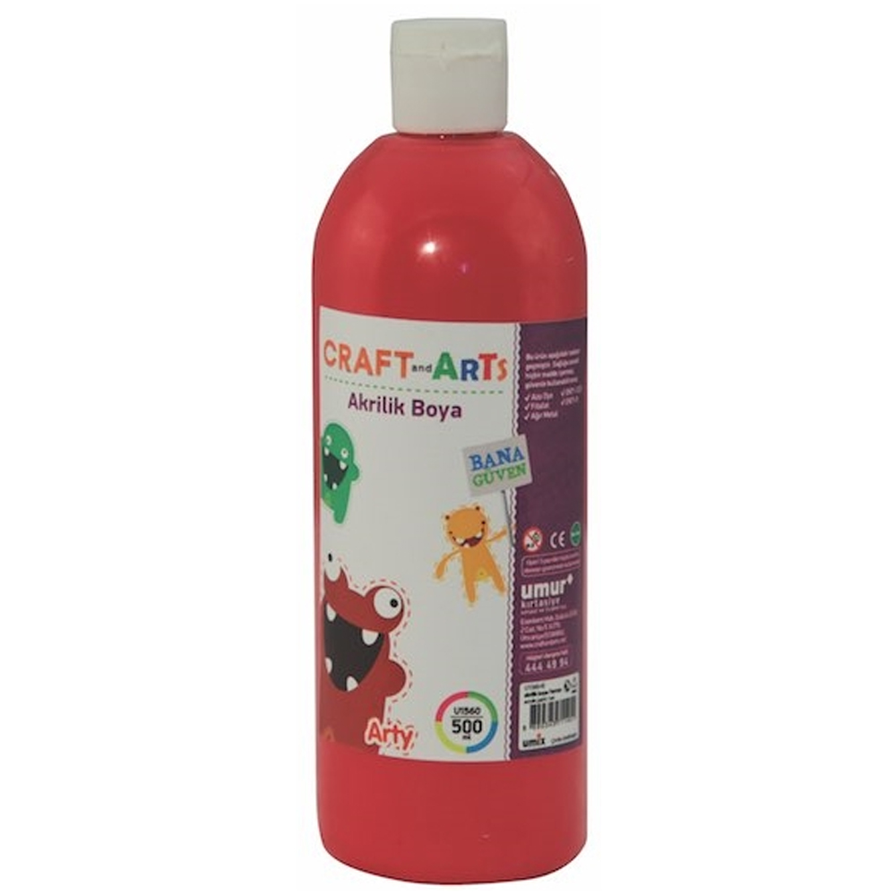 Craft And Arts Akrilik Boya 500 Ml Kırmızı