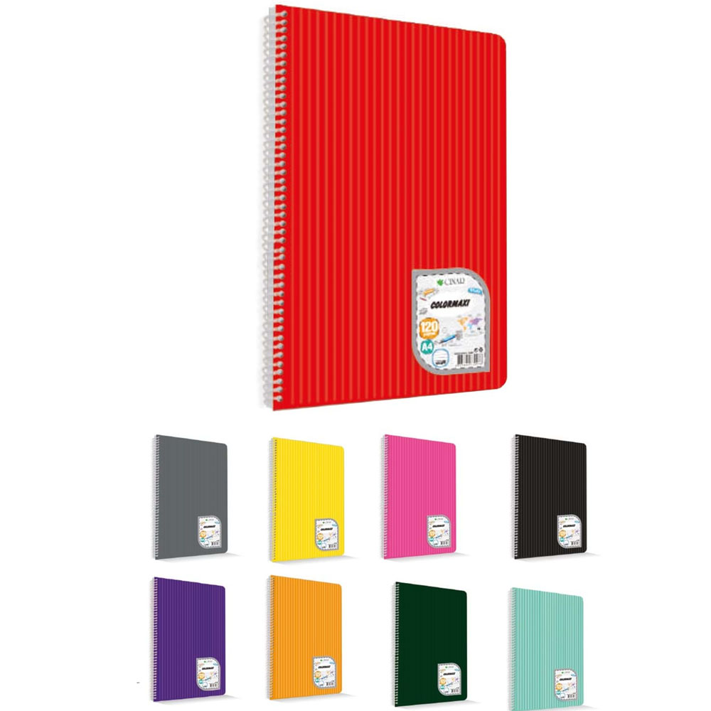 ÇINAR COLORMAXİ SPİRALLİ PLASTİK KAPAK A5 60 YP ÇİZGİLİ 60/1