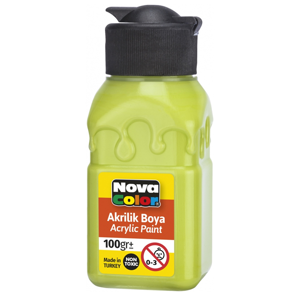 NOVA COLOR AKRİLİK BOYA ŞİŞE 100 CC FISTIK YEŞİLİ NC-2027