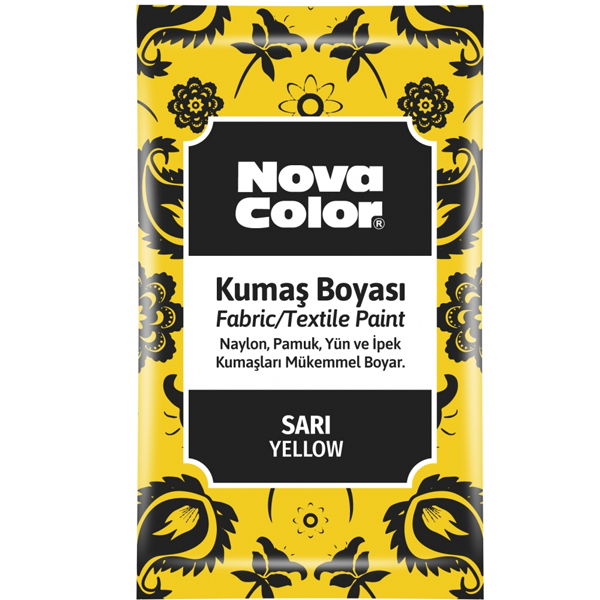 Nova Color Kumaş Boyası Toz 12 Gr Sarı Nc-900 - 12'li Paket