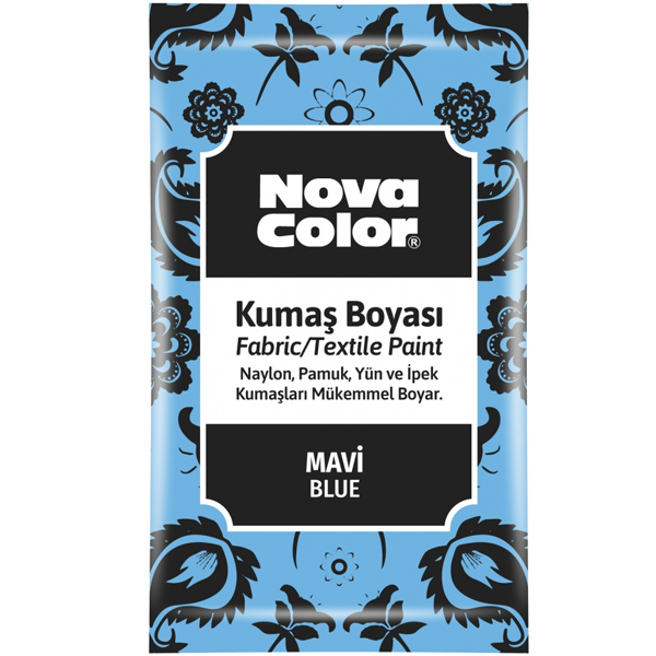 Nova Color Kumaş Boyası Toz 12 Gr Mavi Nc-902 - 12'li Paket