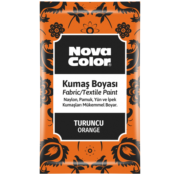 Nova Color Kumaş Boyası Toz 12 Gr Turuncu Nc-906 - 12'li Paket