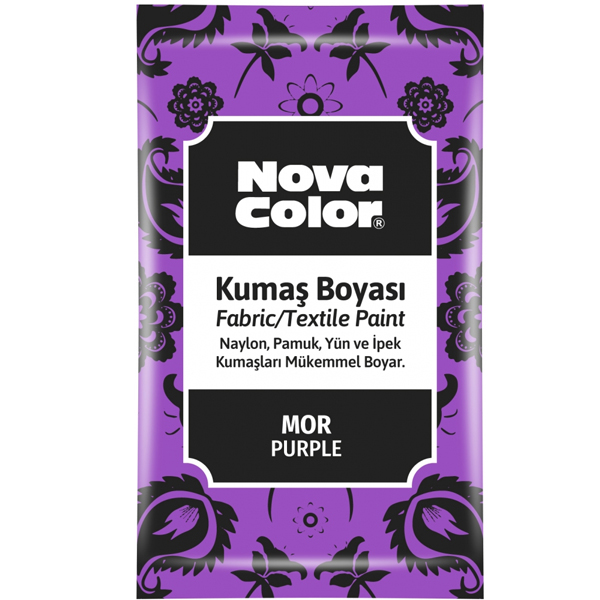 Nova Color Kumaş Boyası Toz 12 Gr Mor Nc-907 - 12'li Paket