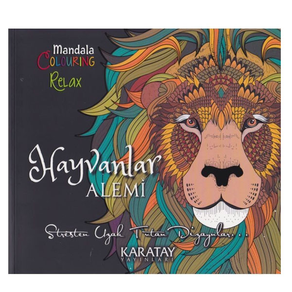 4E BOYAMA KİTABI HAYVANLAR ALEMİ MANDALA KARATAY
