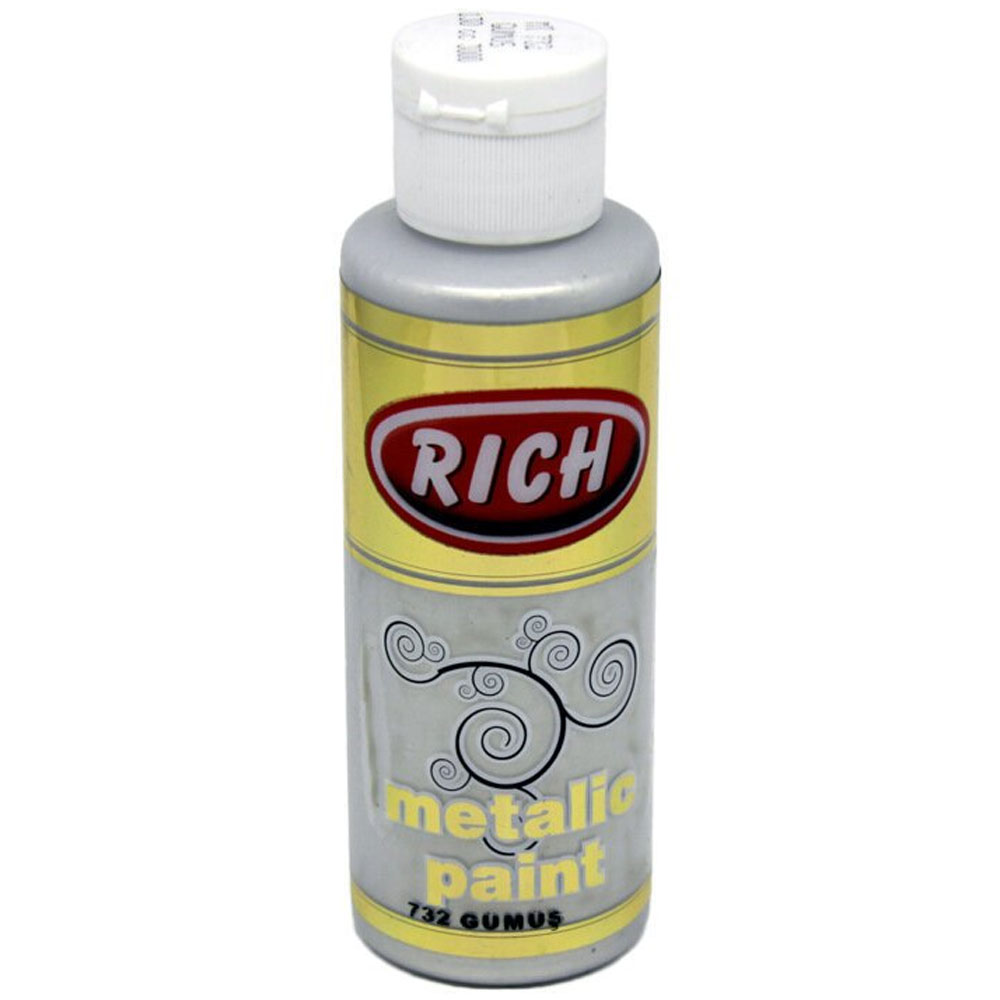 RİCH AKRİLİK BOYA METALİK 120 CC GÜMÜŞ 0732