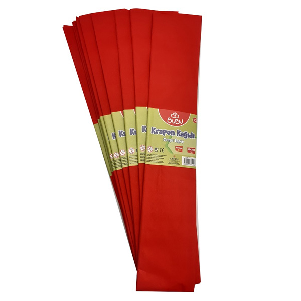 Bu-Bu Krapon Kağıdı 10 Lu Kırmızı Bubu-Kr0004