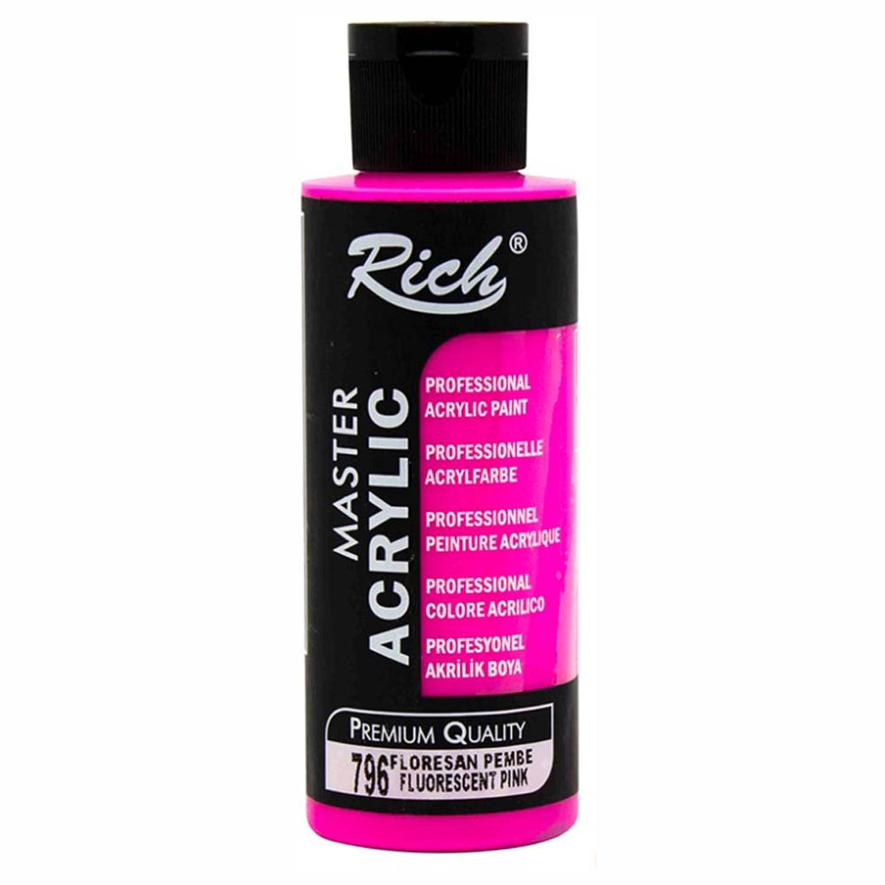 RİCH AKRİLİK BOYA MASTER 120 CC FLORASAN PEMBE 120-796