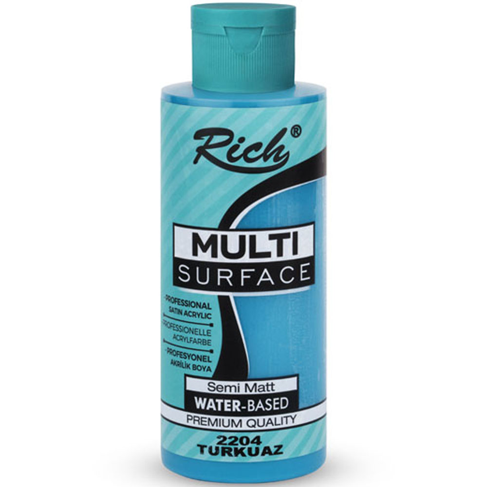 RİCH AKRİLİK BOYA MULTİ SURFACE 120 CC TURKUAZ 120-2204