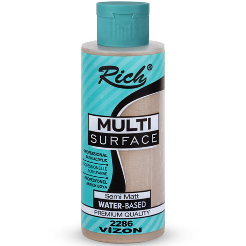 RİCH AKRİLİK BOYA MULTİ SURFACE 120 CC VİZON 2286