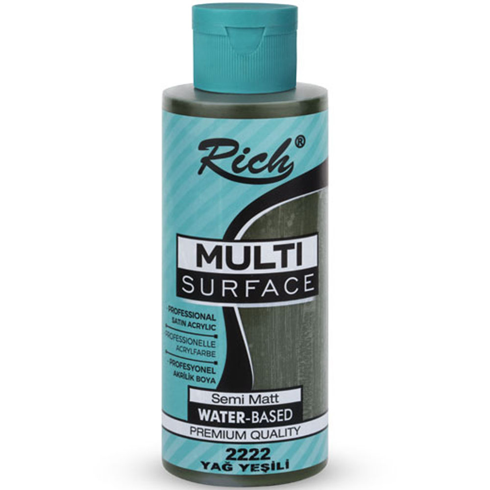 RİCH AKRİLİK BOYA MULTİ SURFACE 120 CC YAĞ YEŞİLİ 2222