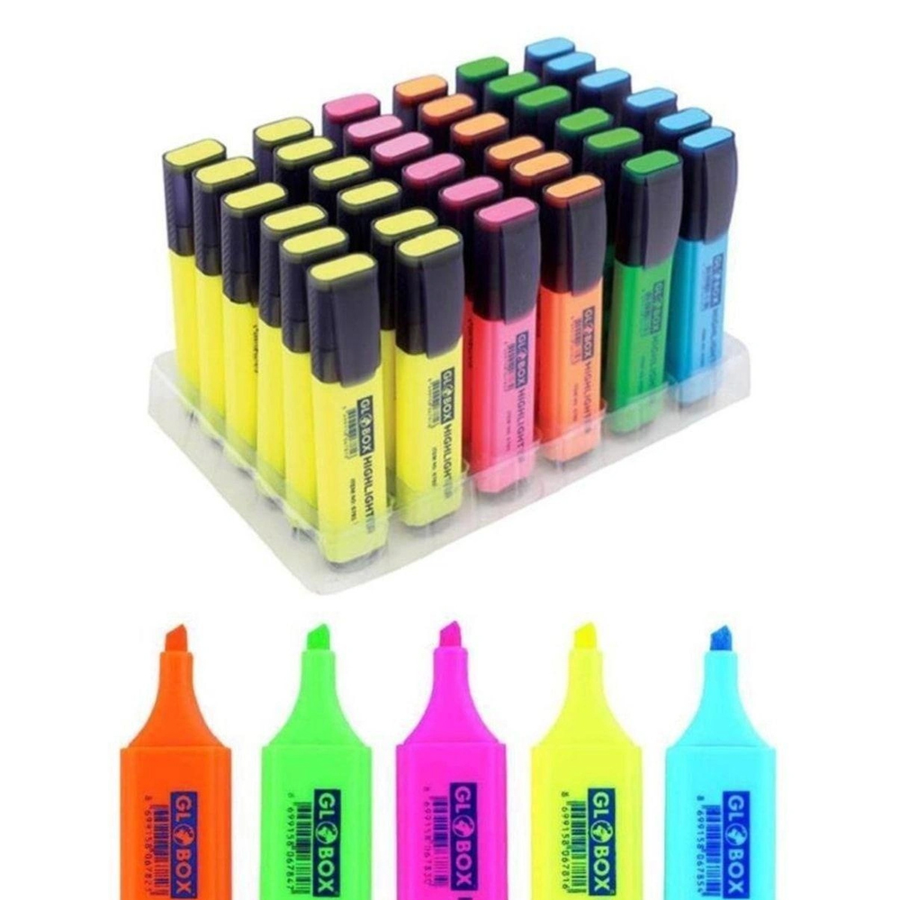 GLOBOX FOSFORLU KALEM PASTEL RENK 36 LI STAND 3233