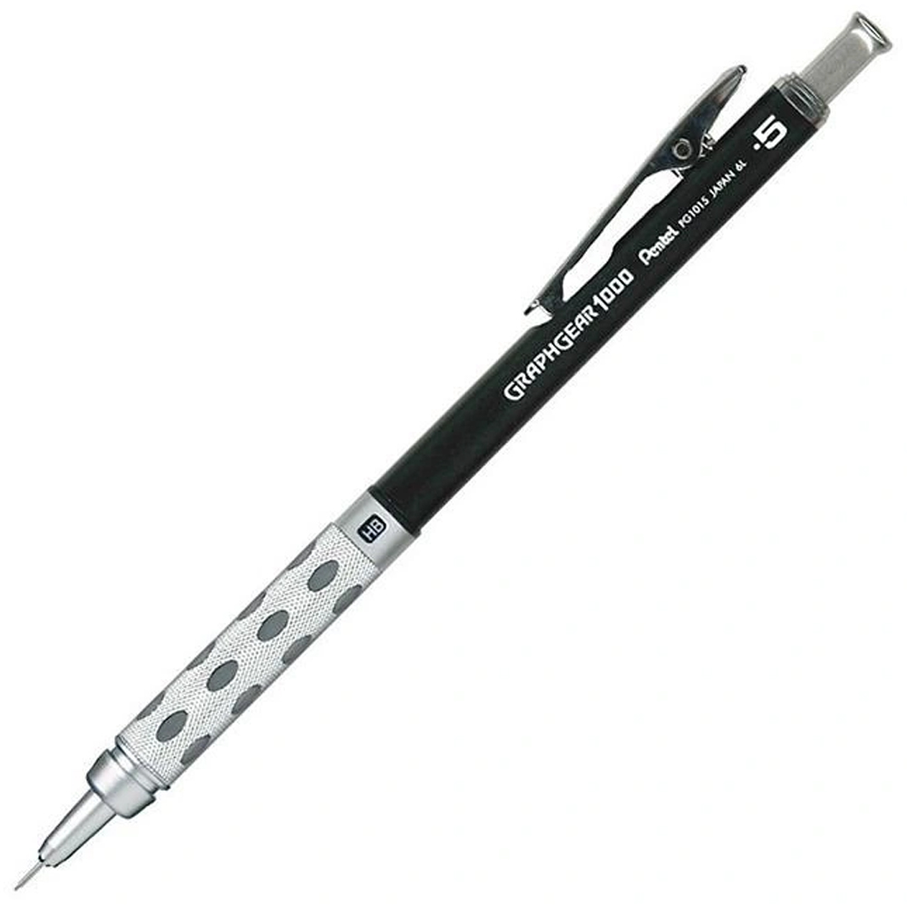 PENTEL ÇİZİM KALEMİ METAL GÖVDE GİZLİ UÇ TEKNİK ÇİZİM VE YAZI İÇİN VERSATİL 0.5 MM PG1015C-AX
