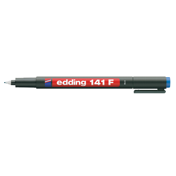 Edding Asetat Kalemi Permanent F Seri 0.6 Mm Mavi 141F - 10'lu Paket