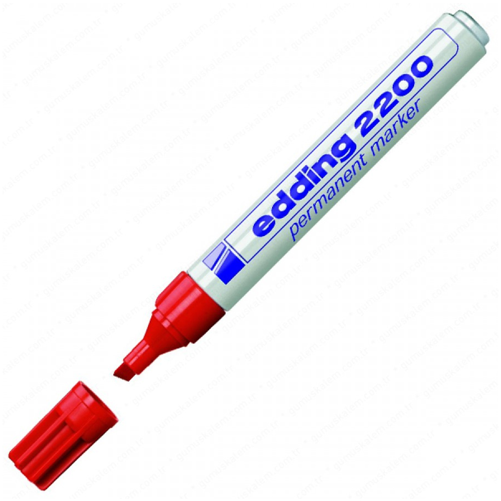 EDDİNG MARKÖR PERMANENT KESİK UÇLU 1-5 MM KIRMIZI 2200