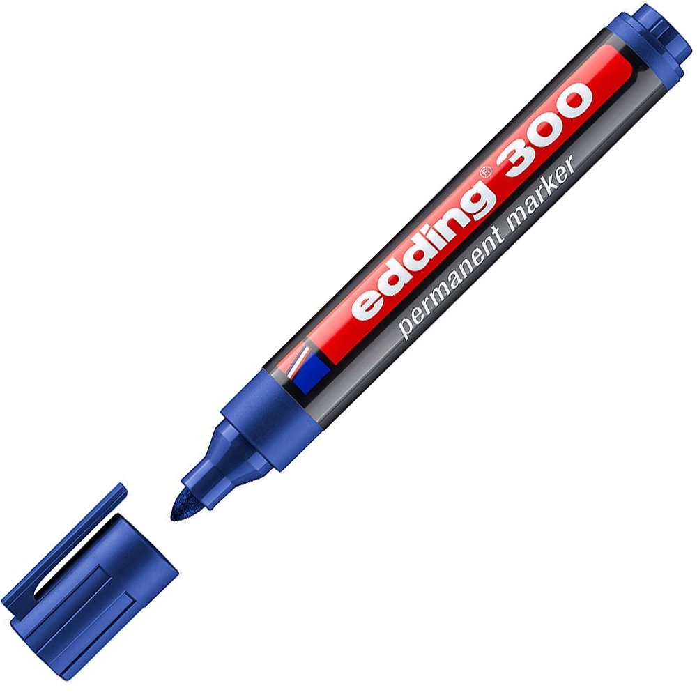 Edding Markör Permanent Yuvarlak Uçlu 1.5-3 Mm Mavi 300 - 10'lu Paket