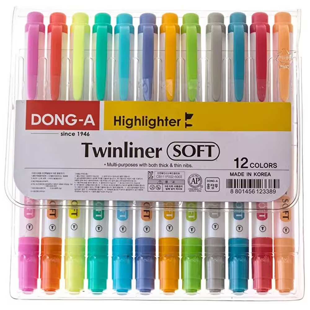 TWİNLİNER FOSFORLU KALEM SOFT 12 ADET SET