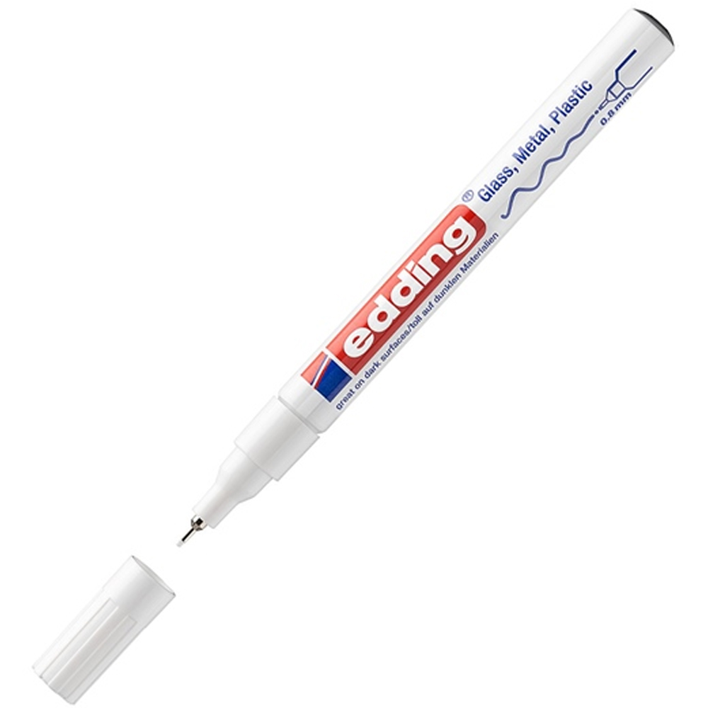 Edding Markör Dekor Boya 0.8 Mm Yuvarlak Uçlu Beyaz 780 - 10'lu Paket