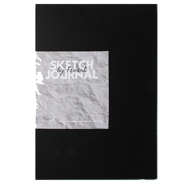 FANART ACADEMY SKETCH JOURNAL 110 GR 60 YP A4 SİYAH 8664