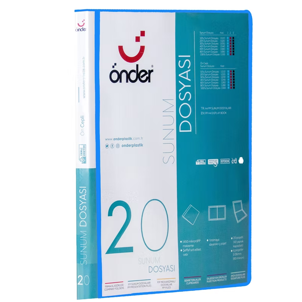 ÖNDER SUNUM DOSYASI PP ÖNCEPLİ 20 Lİ SİYAH 1220-3