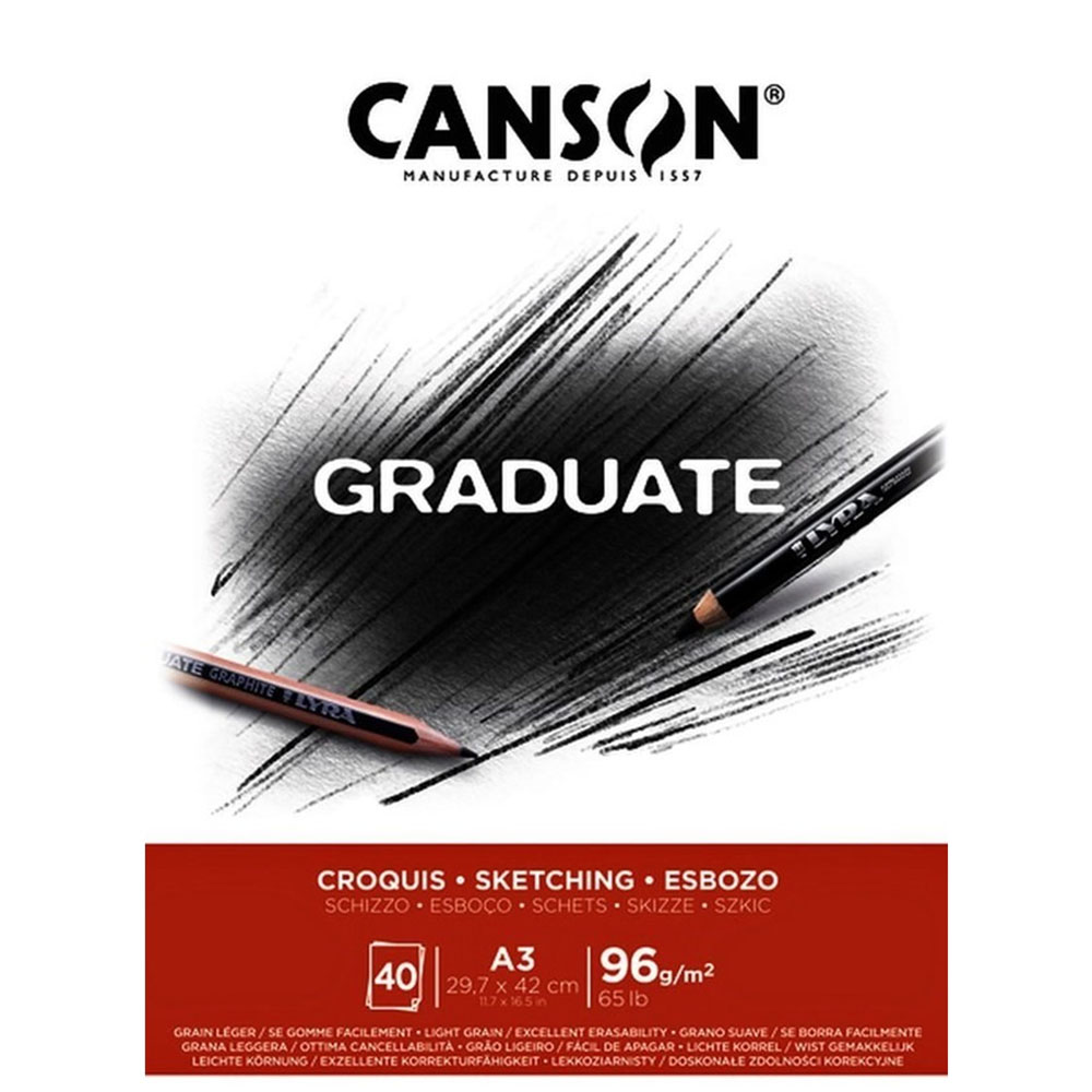 Canson Eskiz Bloğu Graduate Croquıs 40 Syf A3 96 Gr