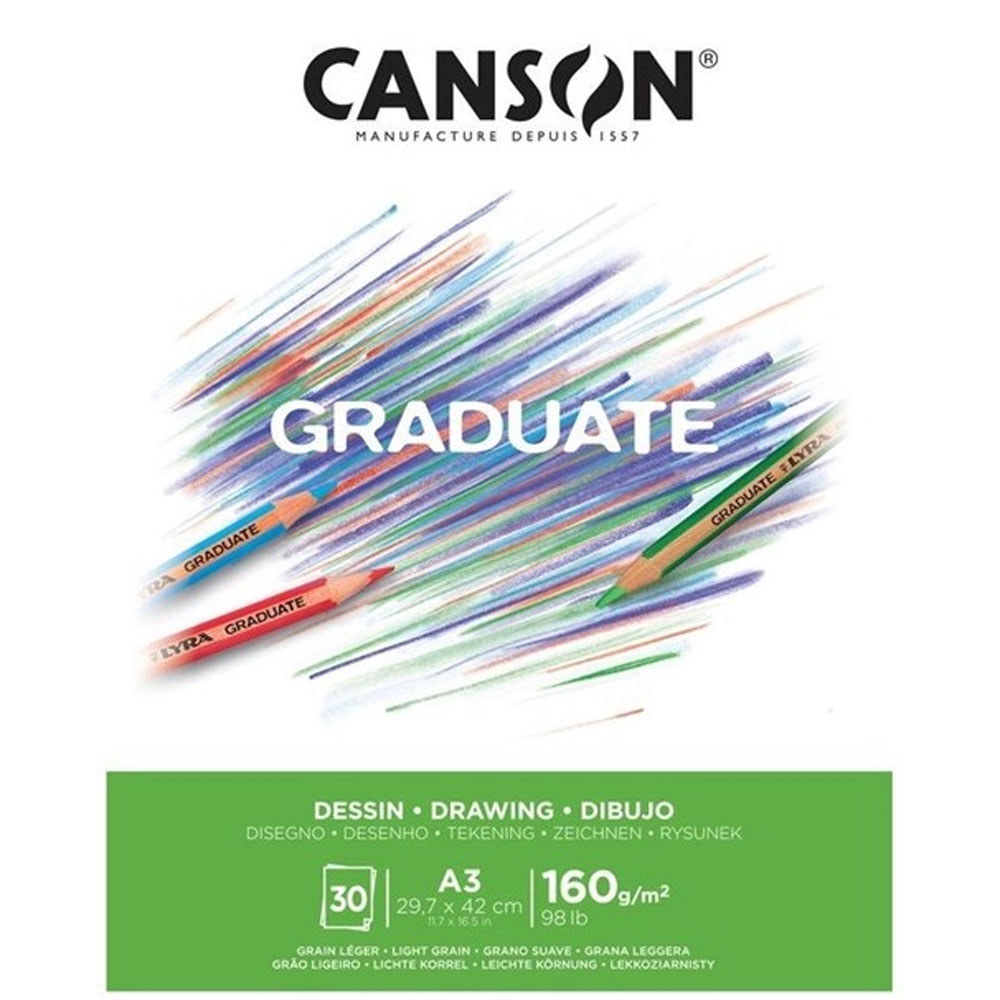 CANSON ÇİZİM BLOĞU GRADUATE DESSIN BEYAZ 30 SYF A3 160 GR
