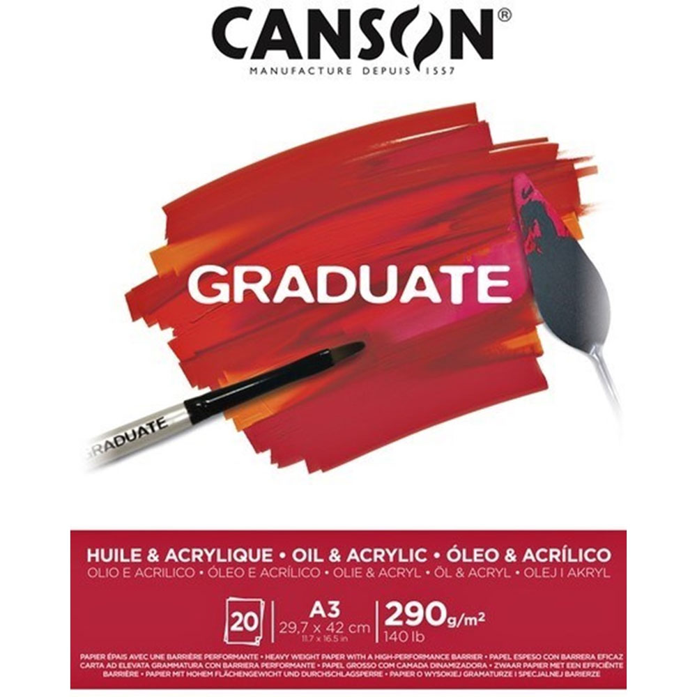 CANSON ÇİZİM BLOĞU GRADUATE YAĞLI BOYA VE AKRİLİK 20 SYF A3 290 GR