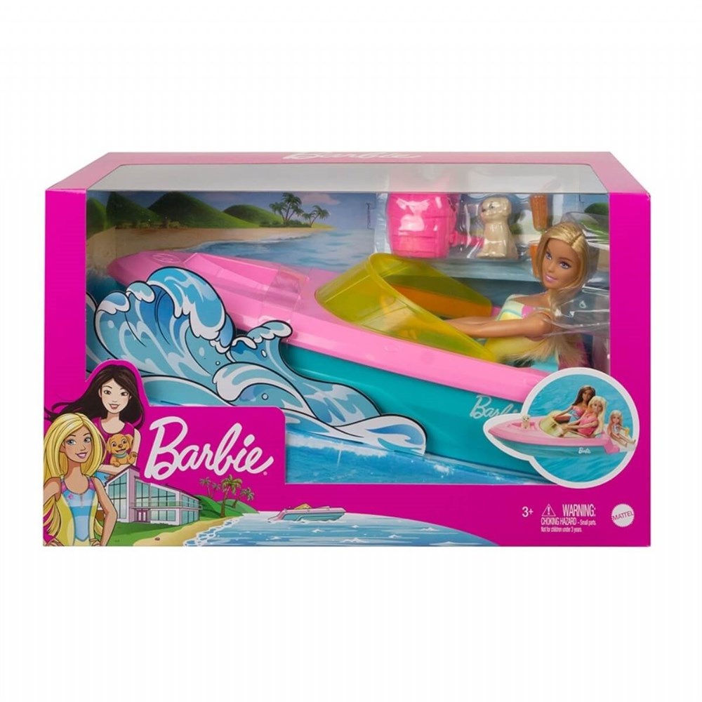 BARBİE BEBEK VE TEKNESİ OYUN SETİ GRG30