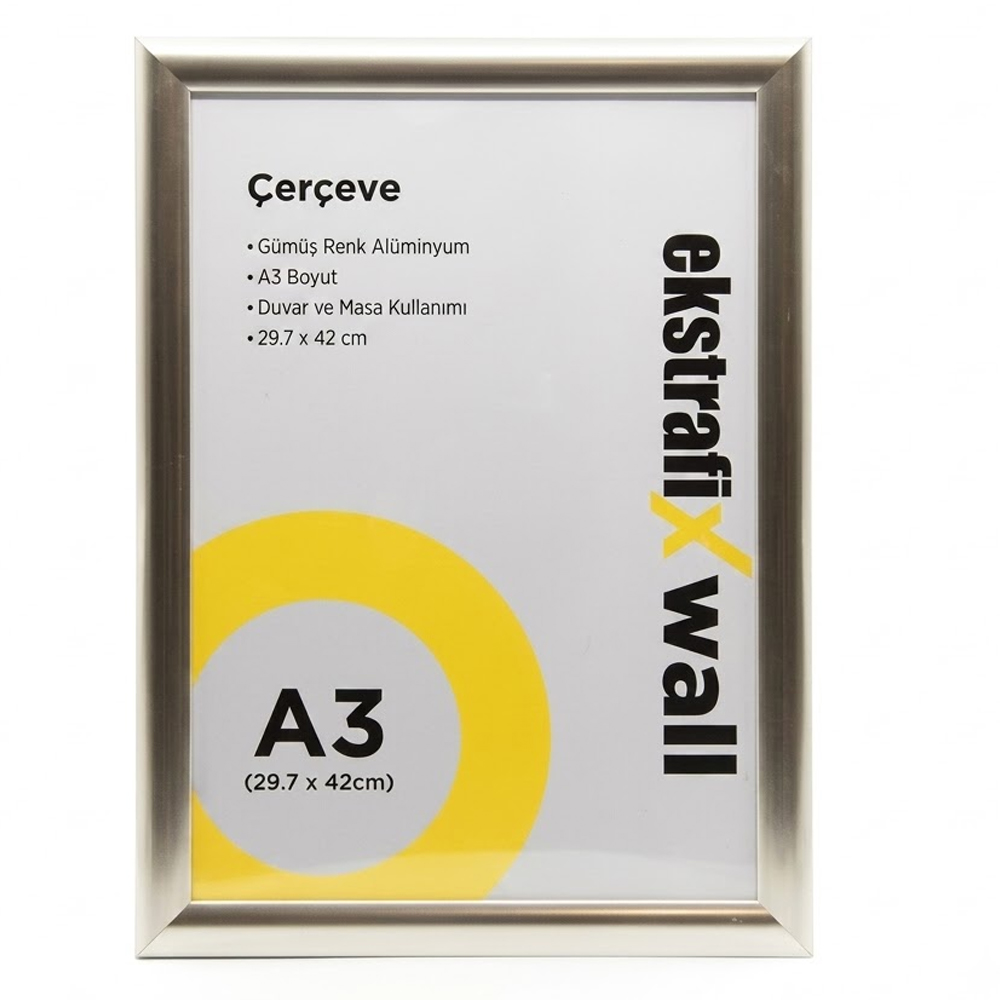 EKSTRAFİX ÇERÇEVE A3 22 Lİ GÜMÜŞ FİX-ÇG09