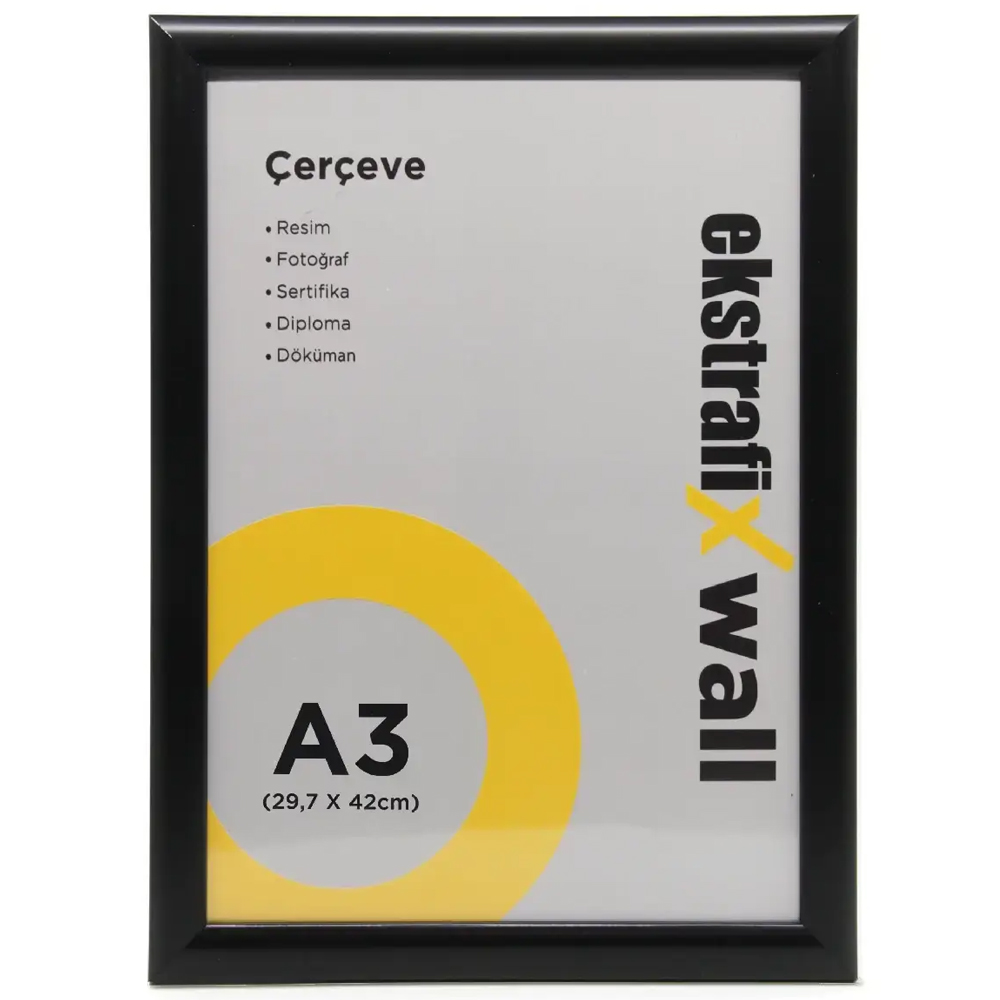 EKSTRAFİX ÇERÇEVE A3 22 Lİ SİYAH FİX-ÇS06