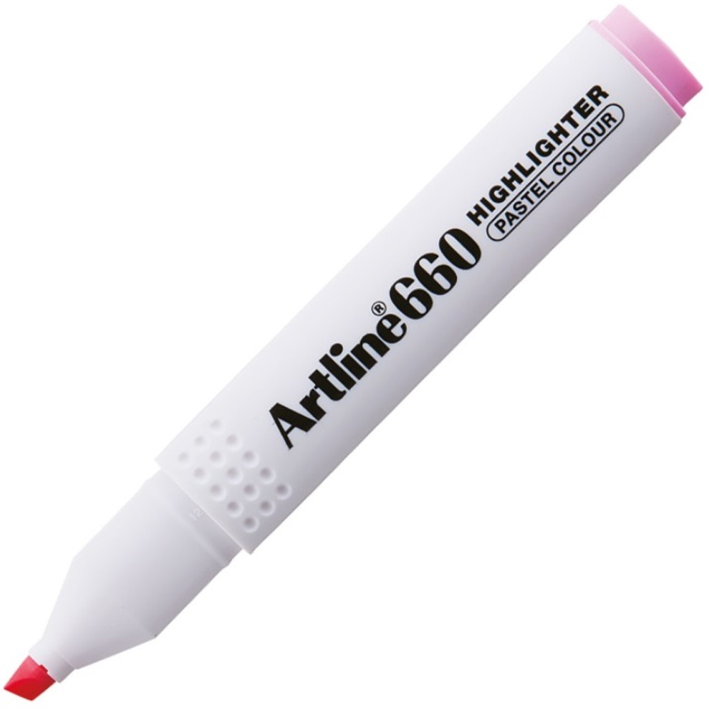 Artline Fosforlu Kalem Kesik Uç 1,0-4,0 Mm Pastel Pink 660 - 12'li Paket